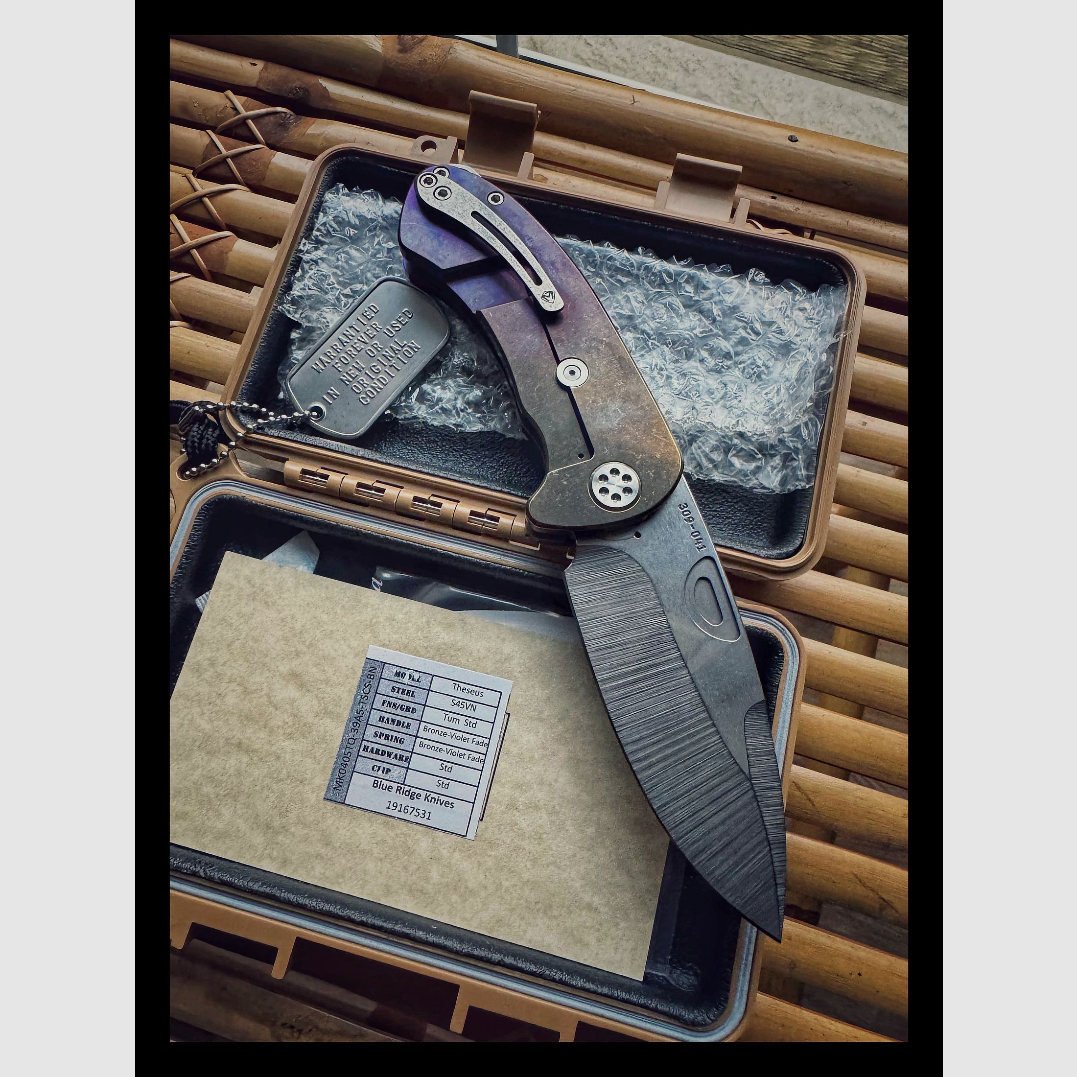 Medford Theseus nagelneu aus 10/2025 mit Rechnung Titan / S45VN Klinge Fullset