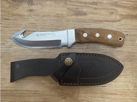  Puma IP Schwarzwild Jagdmesser Olivenholz Lederscheide