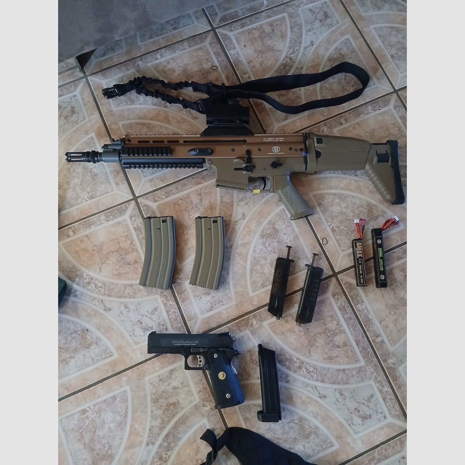 Airsoft SCAR-H (Électrique), GBBR Pistolet et Accessoires