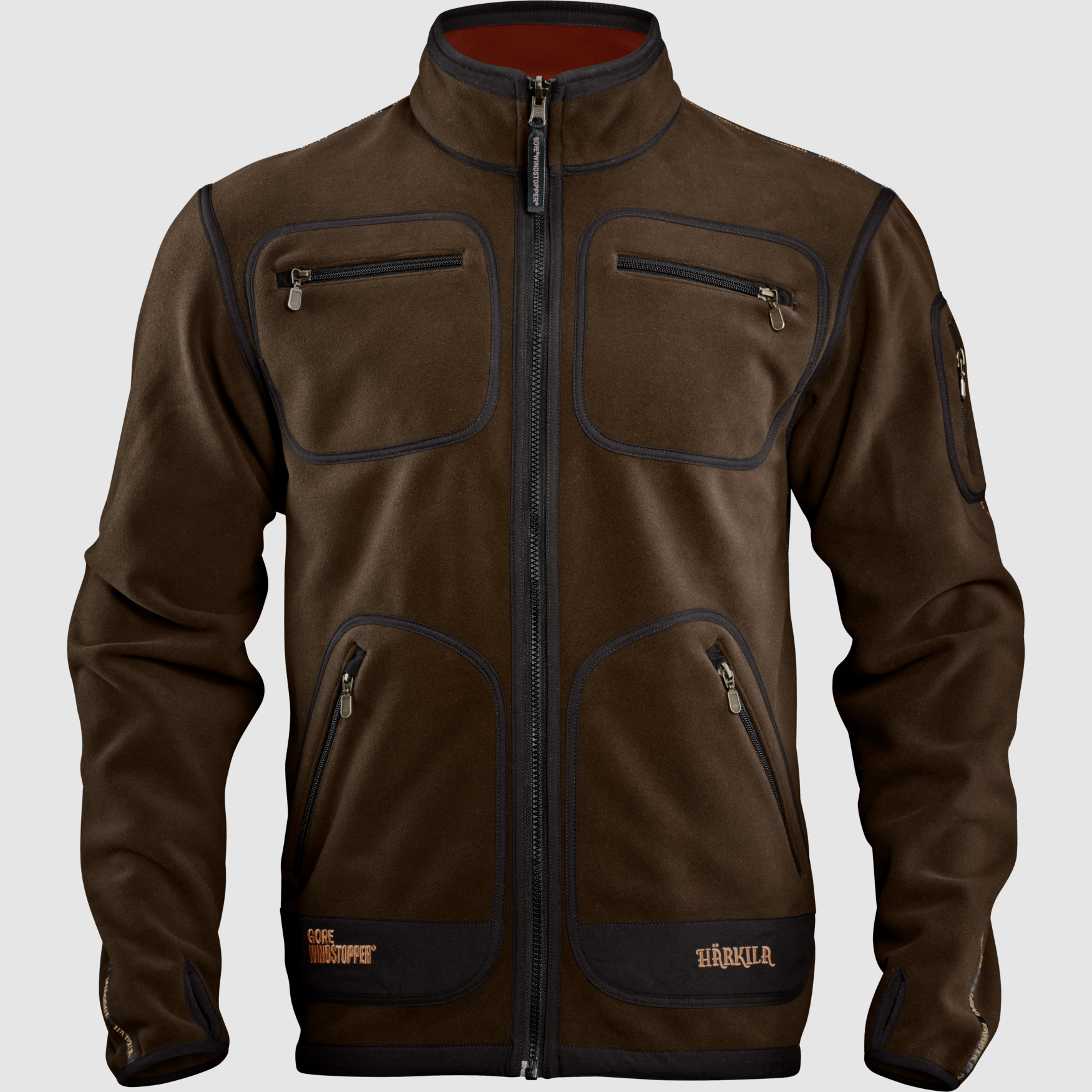HÄRKILA Kamko Fleecejacke brown/red, Bild 1 von 8