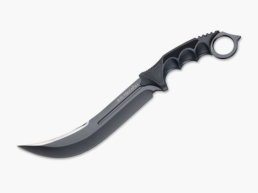Black Aizu Ring gran cuchillo de aspecto oriental Fighter