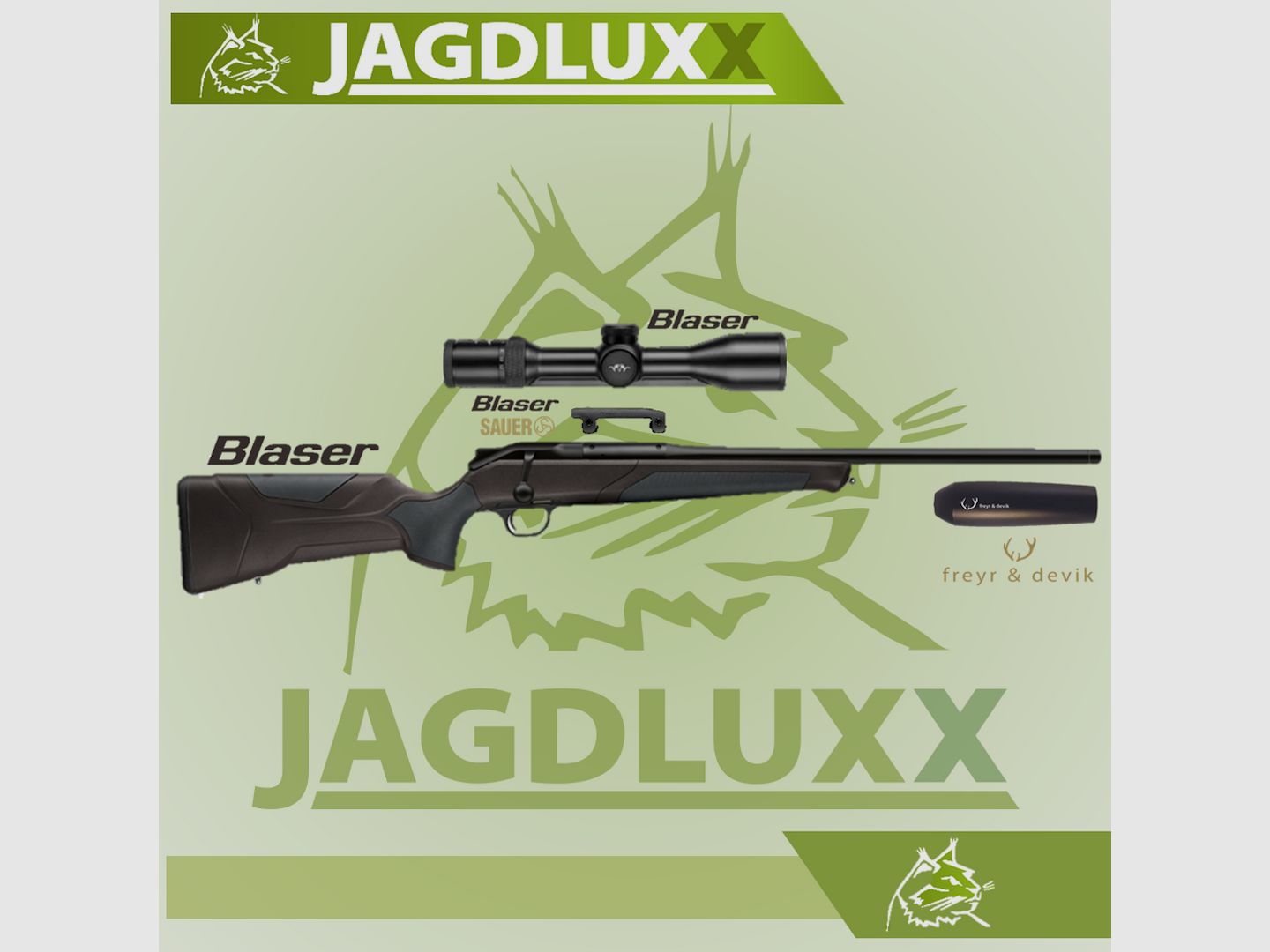 Blaser R8 Professional 2.0 black-brown with Blaser B2 and freyr & devik silencer