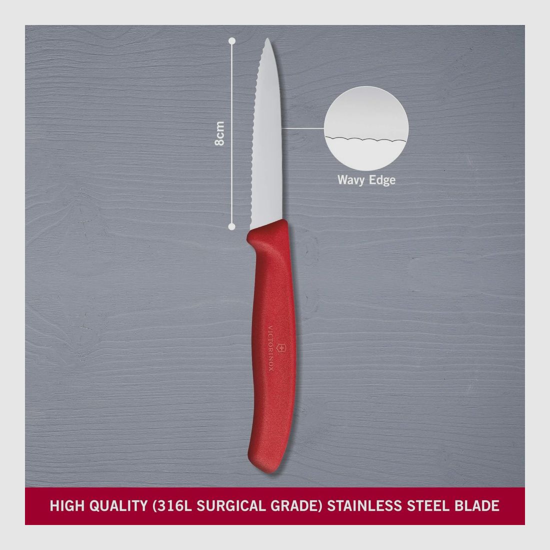KÜCHE CLASSIC SIERRA ROT 8CM VICTORINOX, Bild 4 von 4