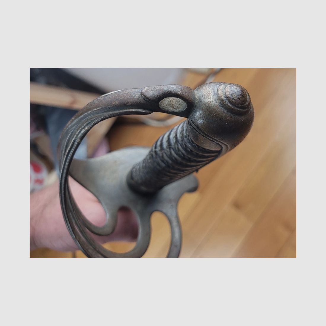 Sabre Modell vor 1882 – Zouave / Armee von Afrika – Breite Klinge mit doppelter Kerbe – FER-Griff mit Rillen – Coulaux – Um 1850-80 – selten – TBE, Bild 16 von 20