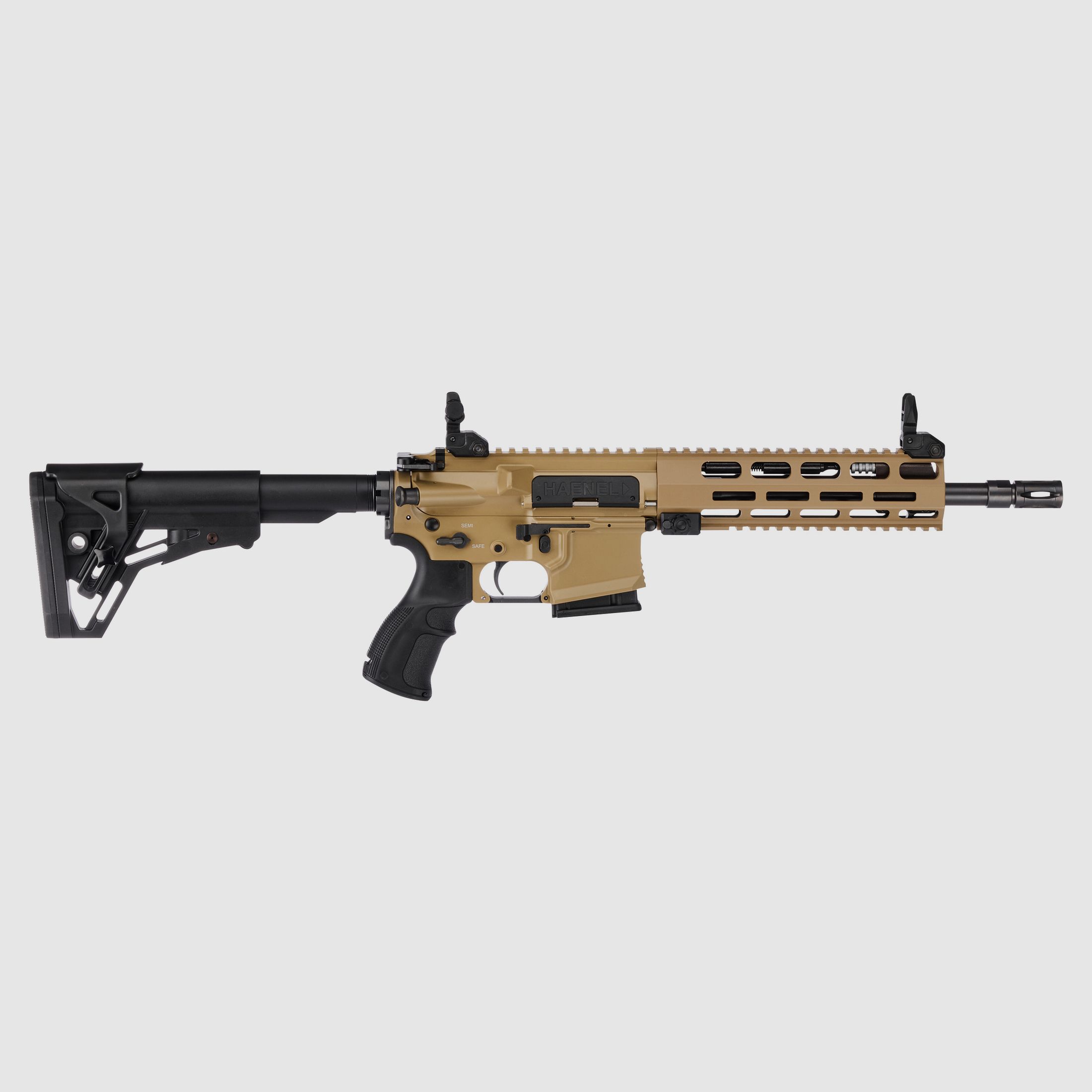 Haenel CR 223 M-LOK Handguard barrel length 254 mm | Direct trigger (2,800-4,000 g) | Short handguard | Sand color | Not sportingly approved, cal. .223 Rem., image 1 of 2