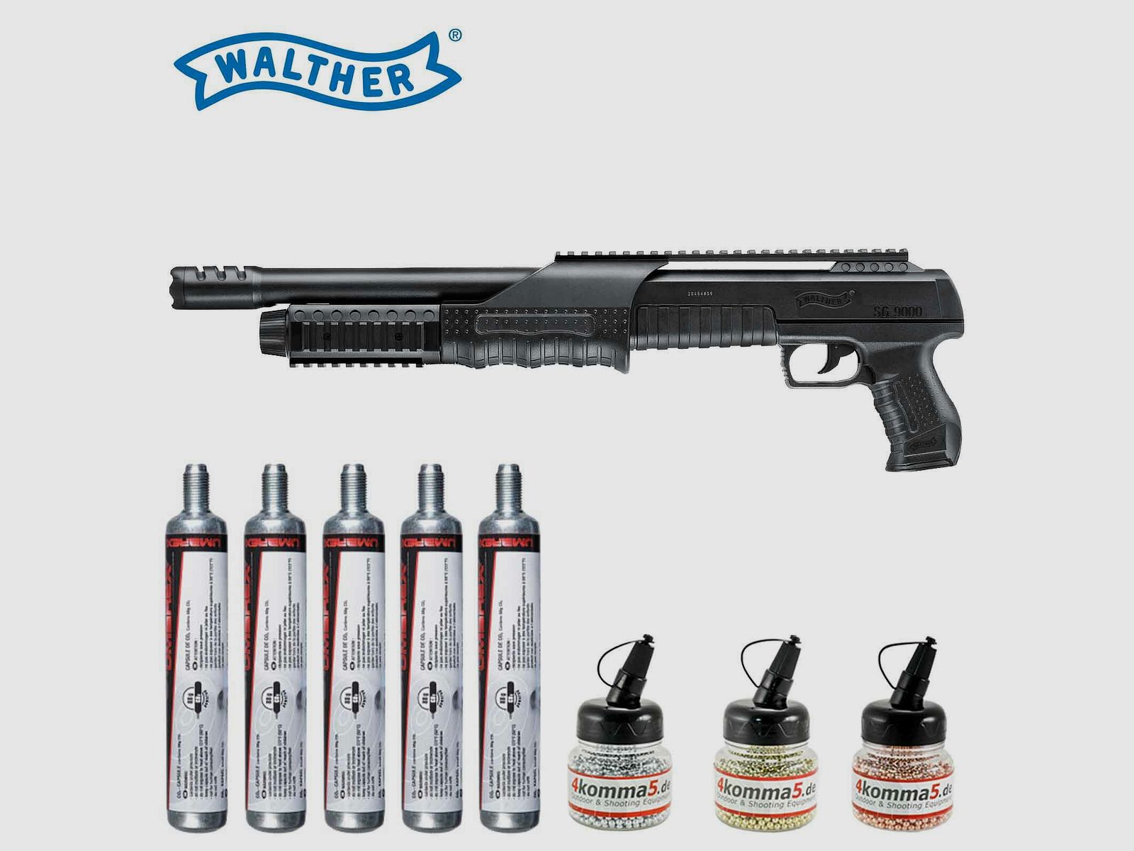 SET Walther SG 9000 - 4,5 mm Stahl BB Co2 Gewehr (P18)