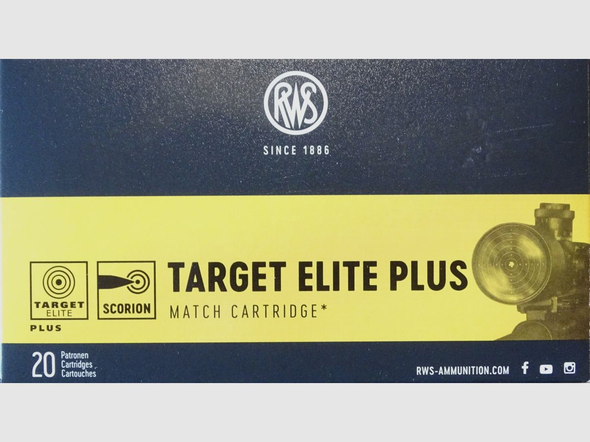 RWS Target Elite Plus .223rem52grs - 20 Schuss