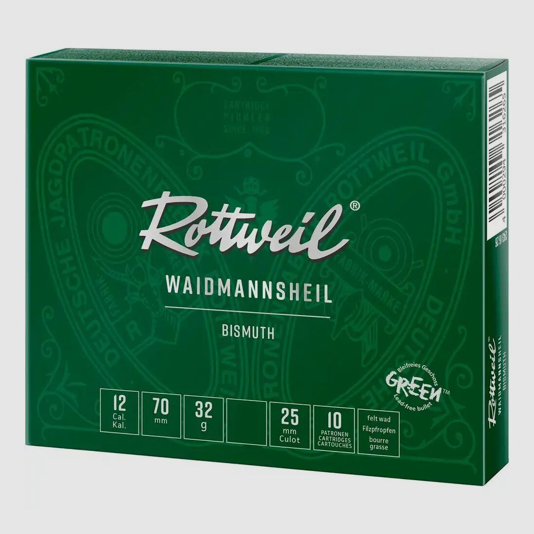 Rottweil Waidmannsheil Bismuto 32g - 3,0mm - 10pz