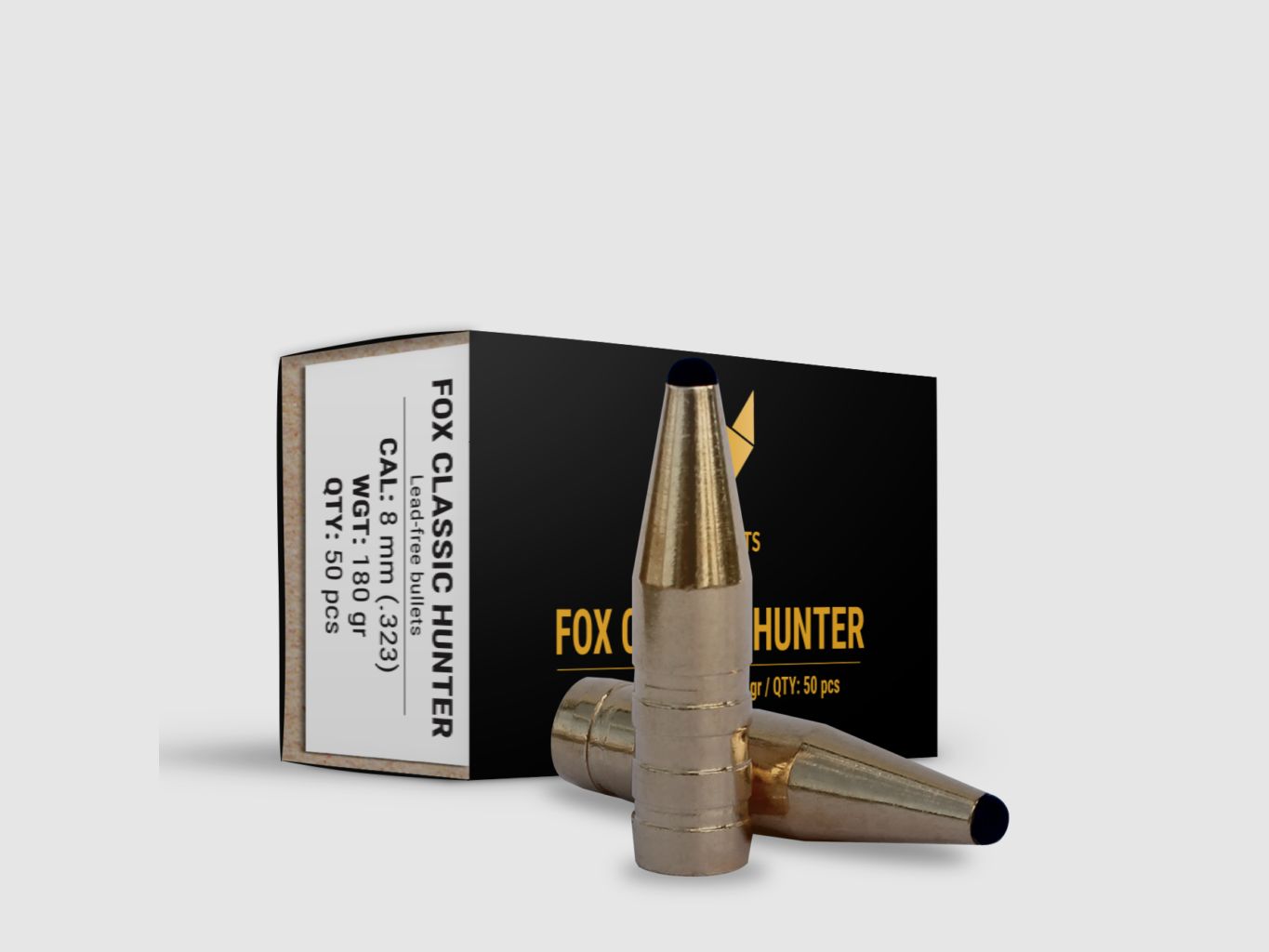 Fox Bullets Classic Hunter .323 11,7 g / 180 gr bleifreie Geschosse – 50 Stück