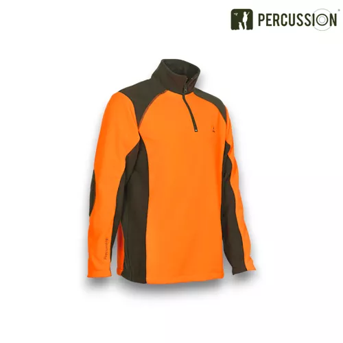 Zweifarbige Polarfleece Jacke Orange Percussion