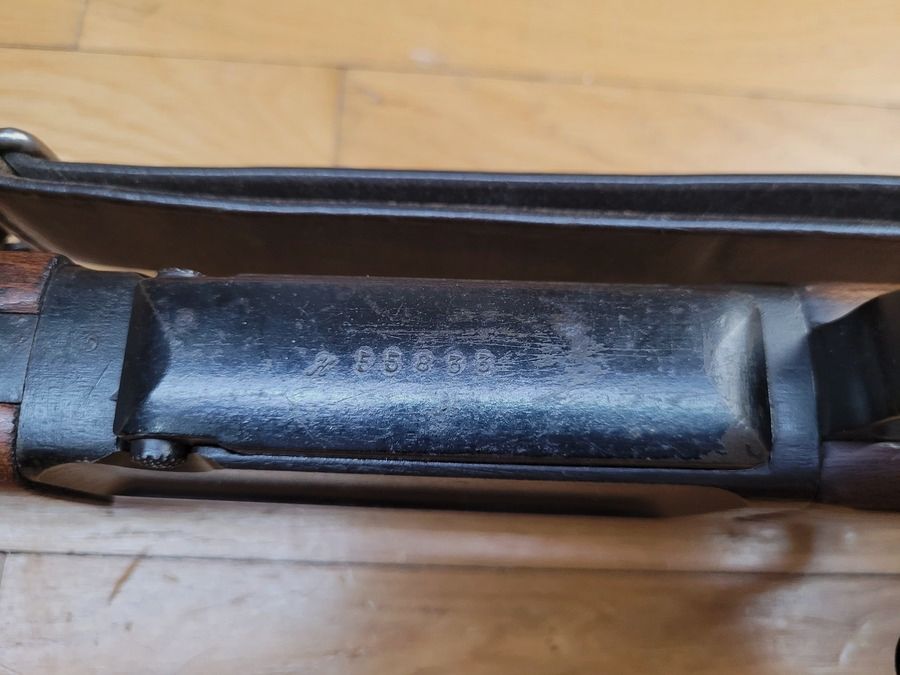 Bemerkenswerter MAS 36 1. Typ aus Original – Keine Modifikation nach Ende 1939 – 7,5×54 MAS – Mononummer inklusive Bajonett – Ausgezeichneter Lauf – Gewehrriemen – Clips verfügbar – TBE ++ – Ein Top-Sammlerstück!, Bild 12 von 36