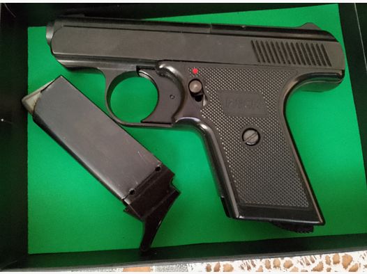 Alte Reck Protector Autom. Mod. “G5” im ersten PTB 12/ Kal. 8 mm Knall