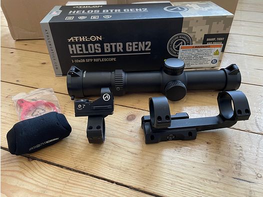 Scope Athlon Helos BTR Gen2 1-10x28 LPVO (nuevo) con red dot y montaje Era-Tac