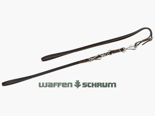 AKAH Umhängeleine mit Scherenzange aus Sattelleder dunkelbraun