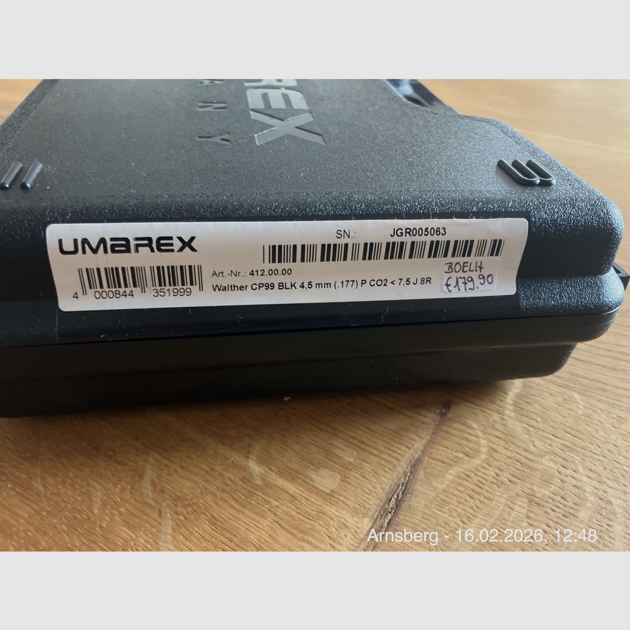 NUOVO!! Walther CP99 BLK CO2 Pistola 4,5 mm Diabolo