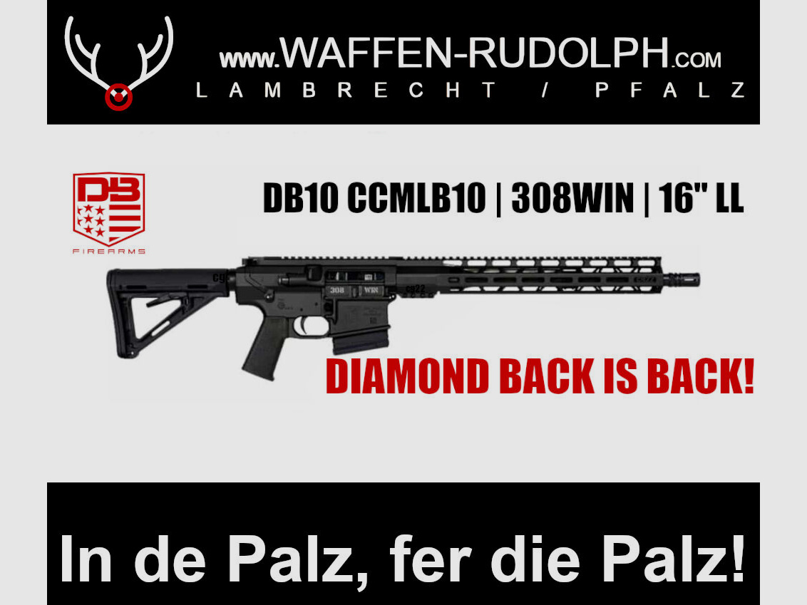 Diamond Back Firearms AR10 halbautomatische Büchse, Kaliber 308Win 16" Aus den USA, der absolute Preisknaller im AR-März