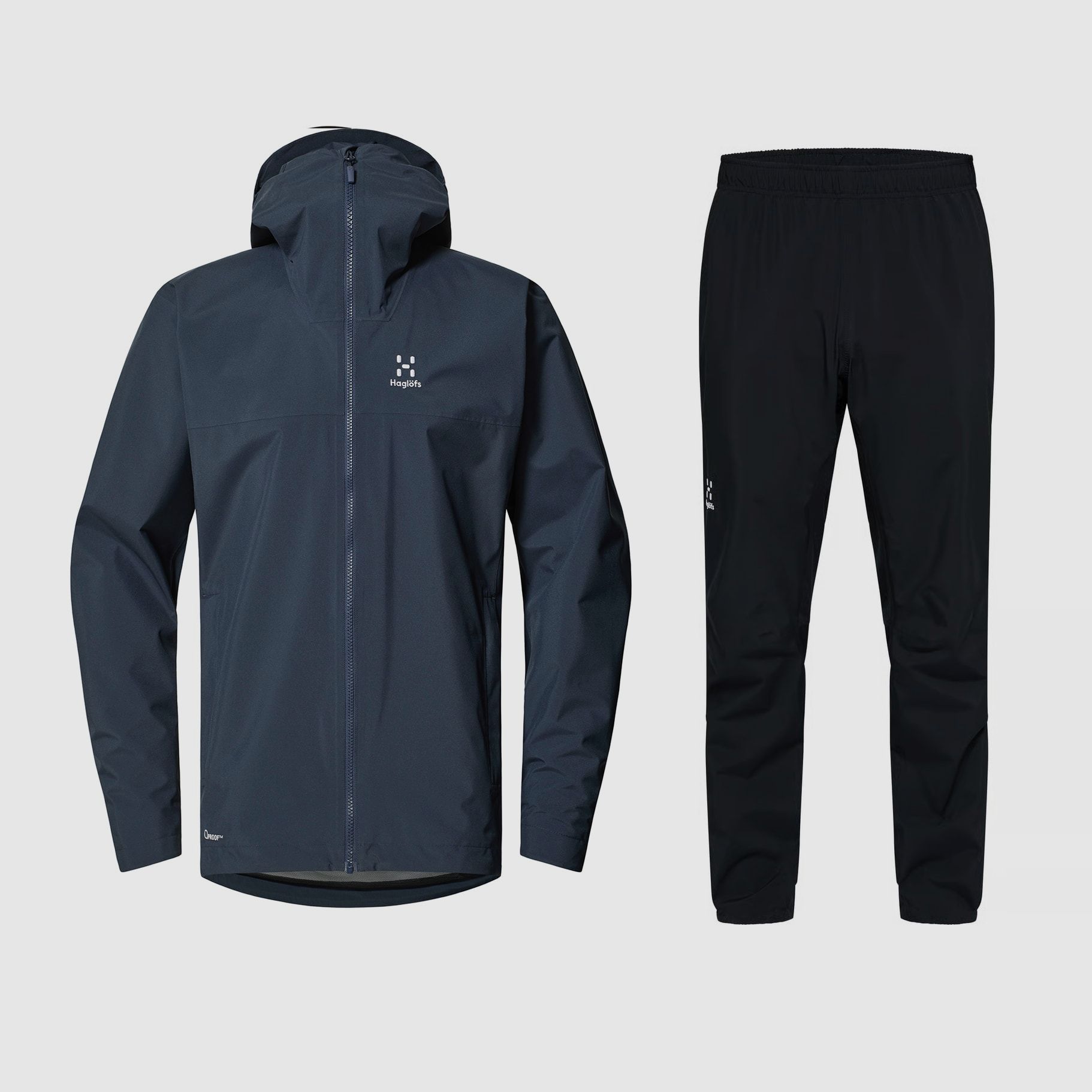 Haglöfs Korp Proof/Proof II Combinazione Impermeabile Uomo Camouflage Blu/Nero Vero