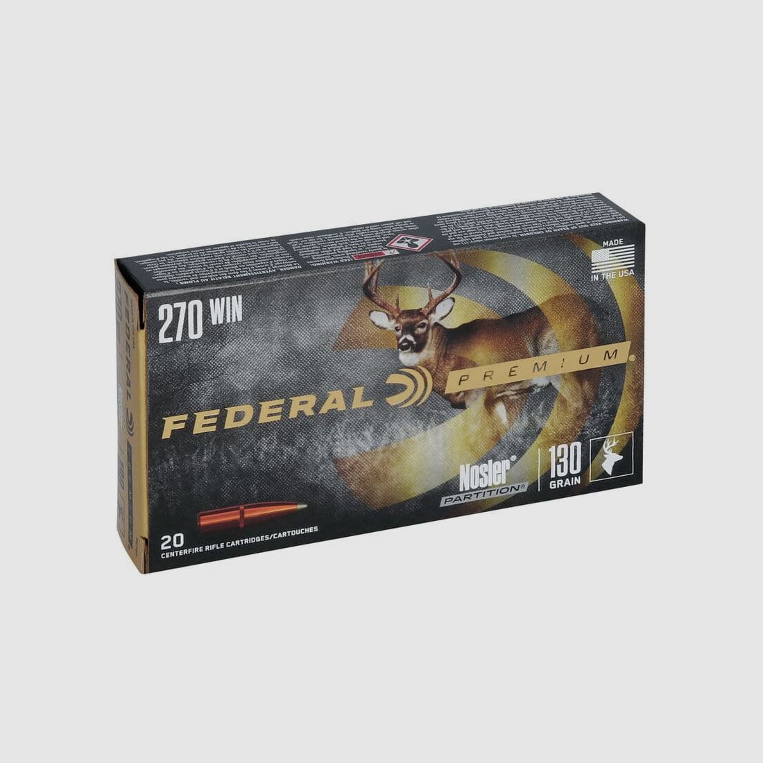 FEDERAL Kugelpatronen .270Win Nosler Partition 20 Stk 9,7g/150grs