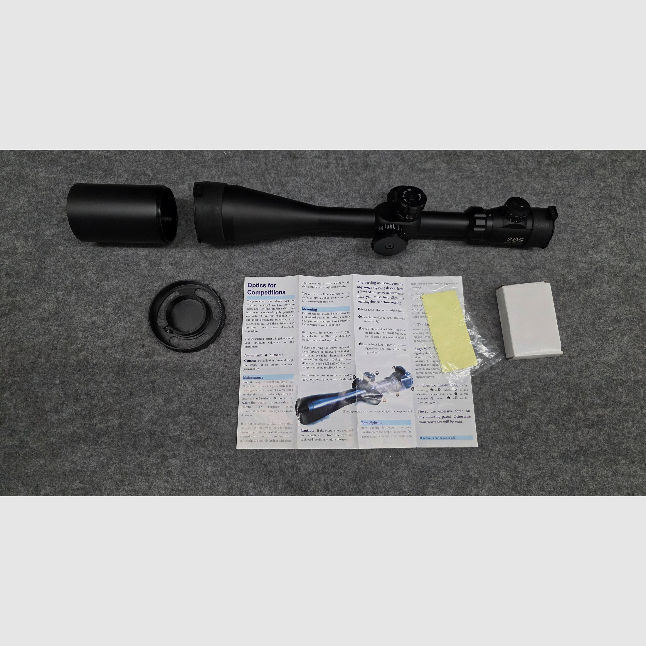 Neues ZOS Zielfernrohr 10-40 ×60 SFE
