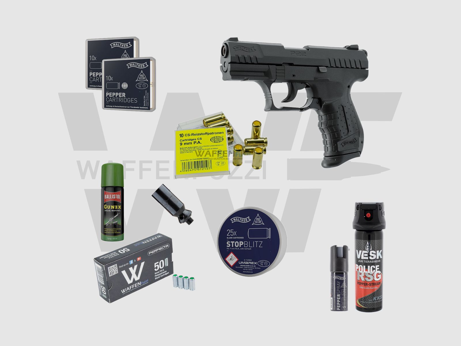 Walther P22 Ready Defense "M" Schreckschuss Set Kaliber 9mm PAK