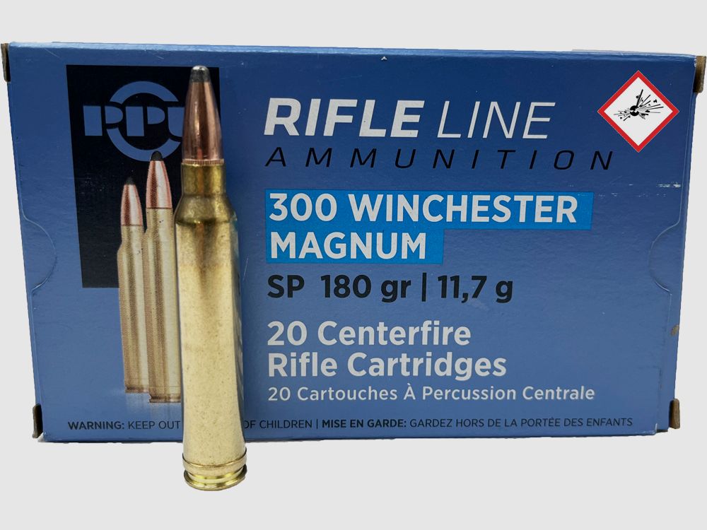 PPU Büchsenpatrone .300 Win. Mag. 11,7g - 180grs - SP