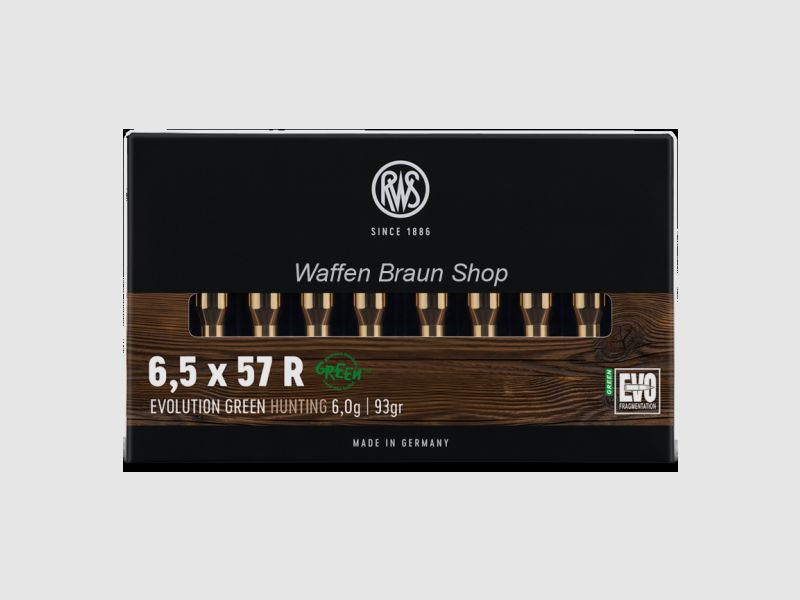 RWS  6,5X57 R EVO GREEN 6,0G 20ER