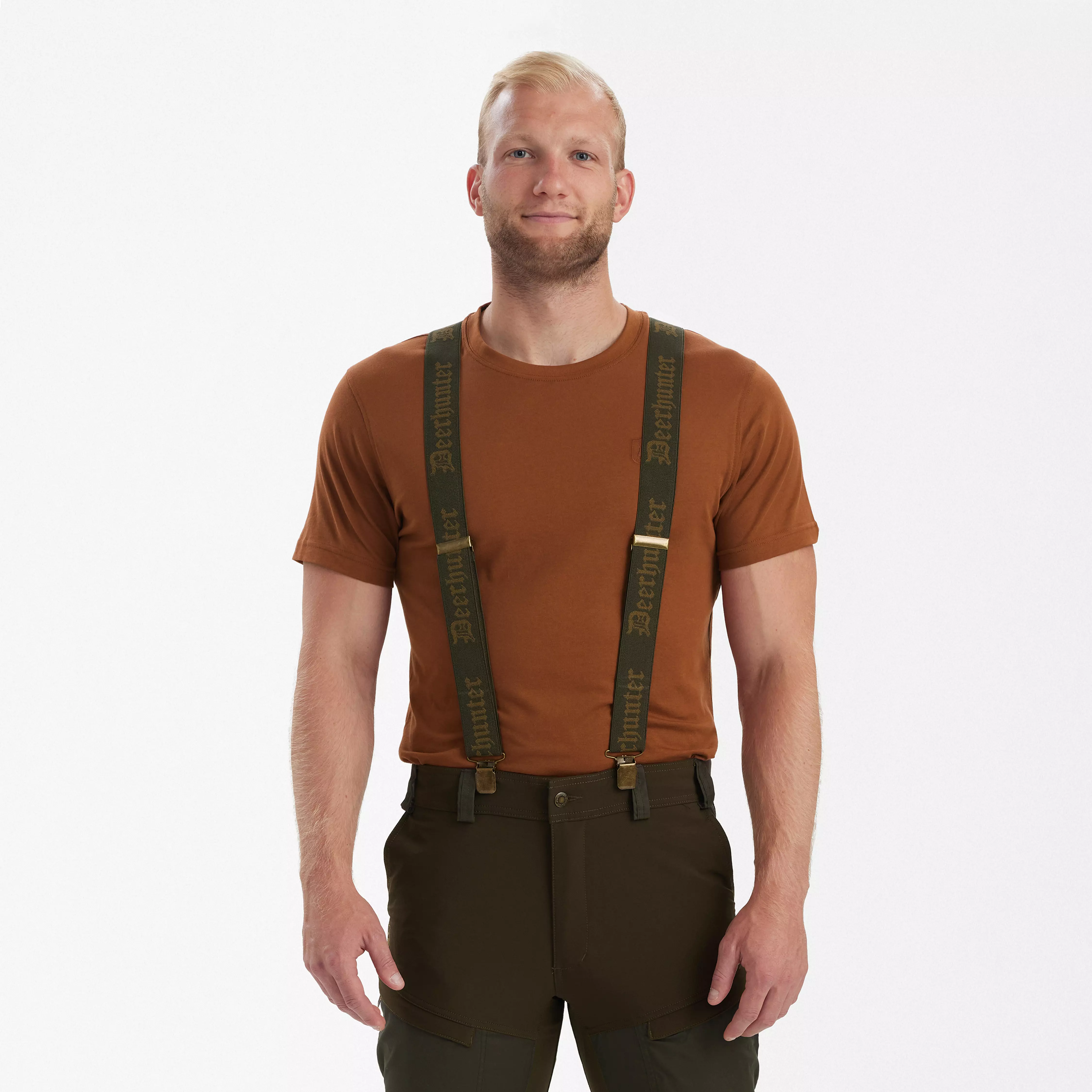 Bretelle con logo e clip - Art Green