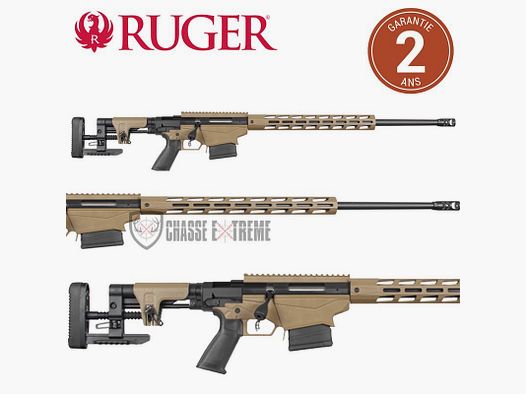 Carabine RUGER Précision Rifle Tactical Dark Earth 61 Cm Cal 6.5 Creedmoor