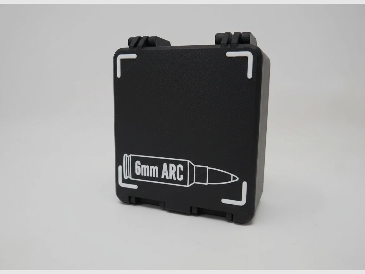 Filamelt ammunition box / 6mm ARC / 'folding / latch lid' / cartridge box, ammo box