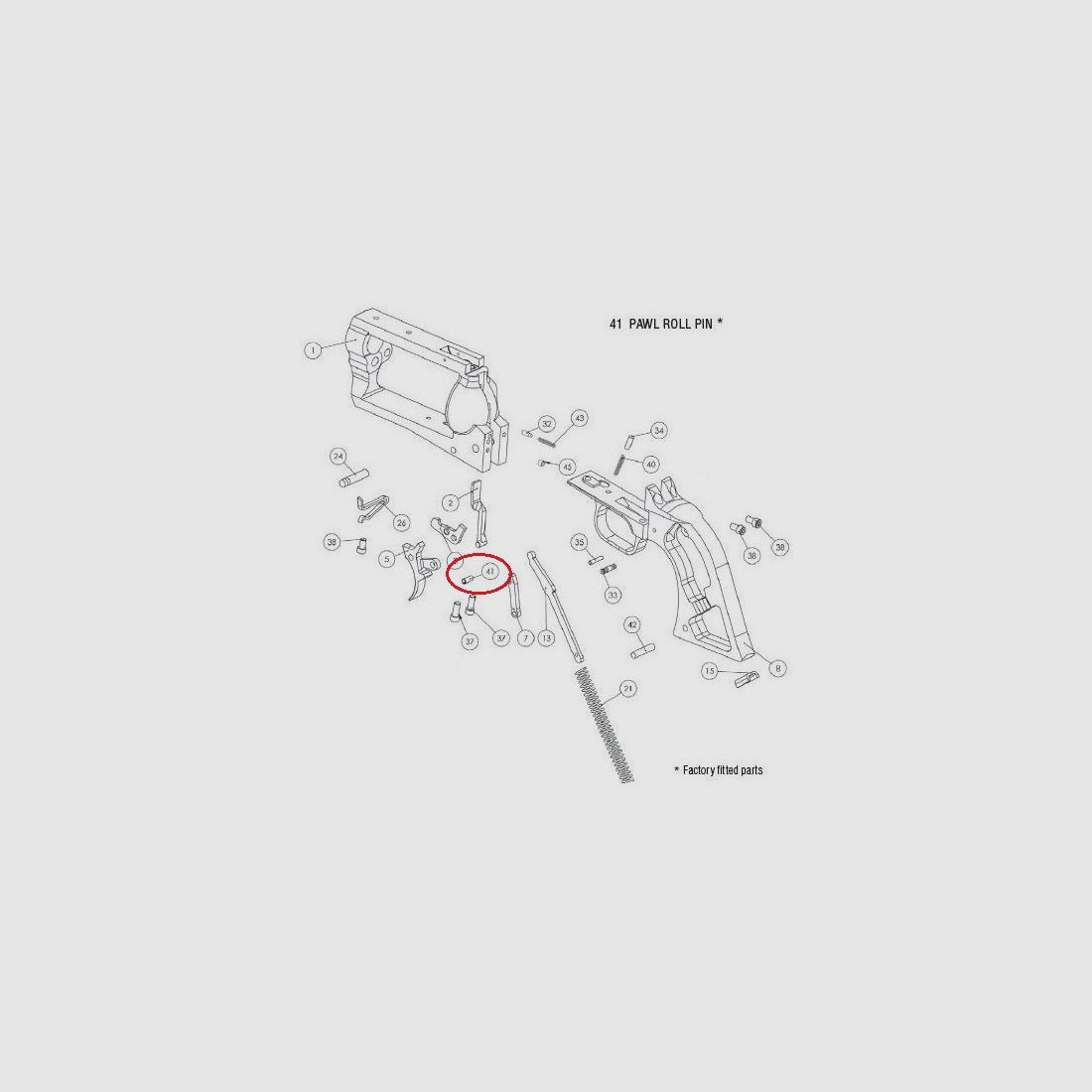 Vergrendelingshendel Nr. 41 BFR