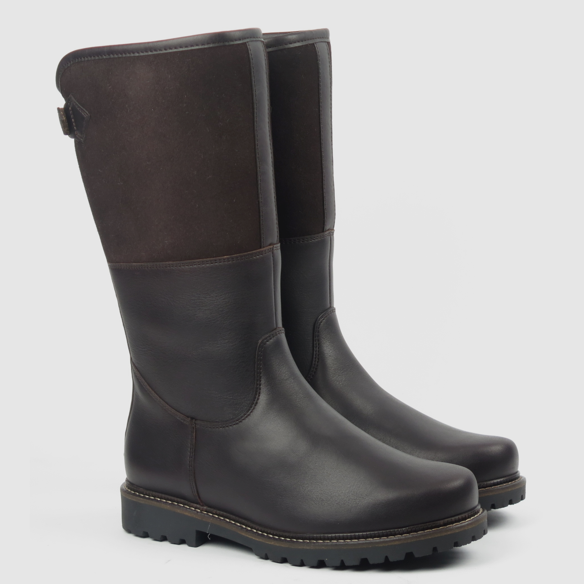 dirndl & bua bottes d'hiver pour femmes en marron foncé, image 1 sur 4