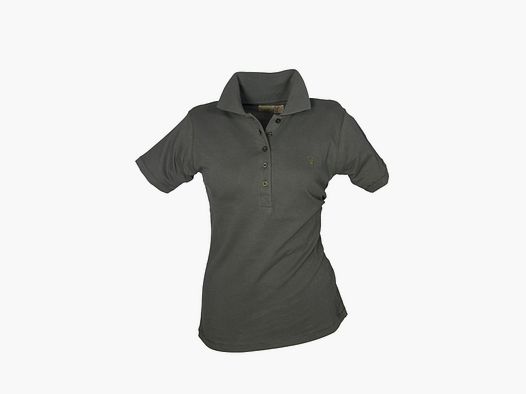 Hubertus Damen Piquet Shirt dkl.-oliv 1/4 Arm