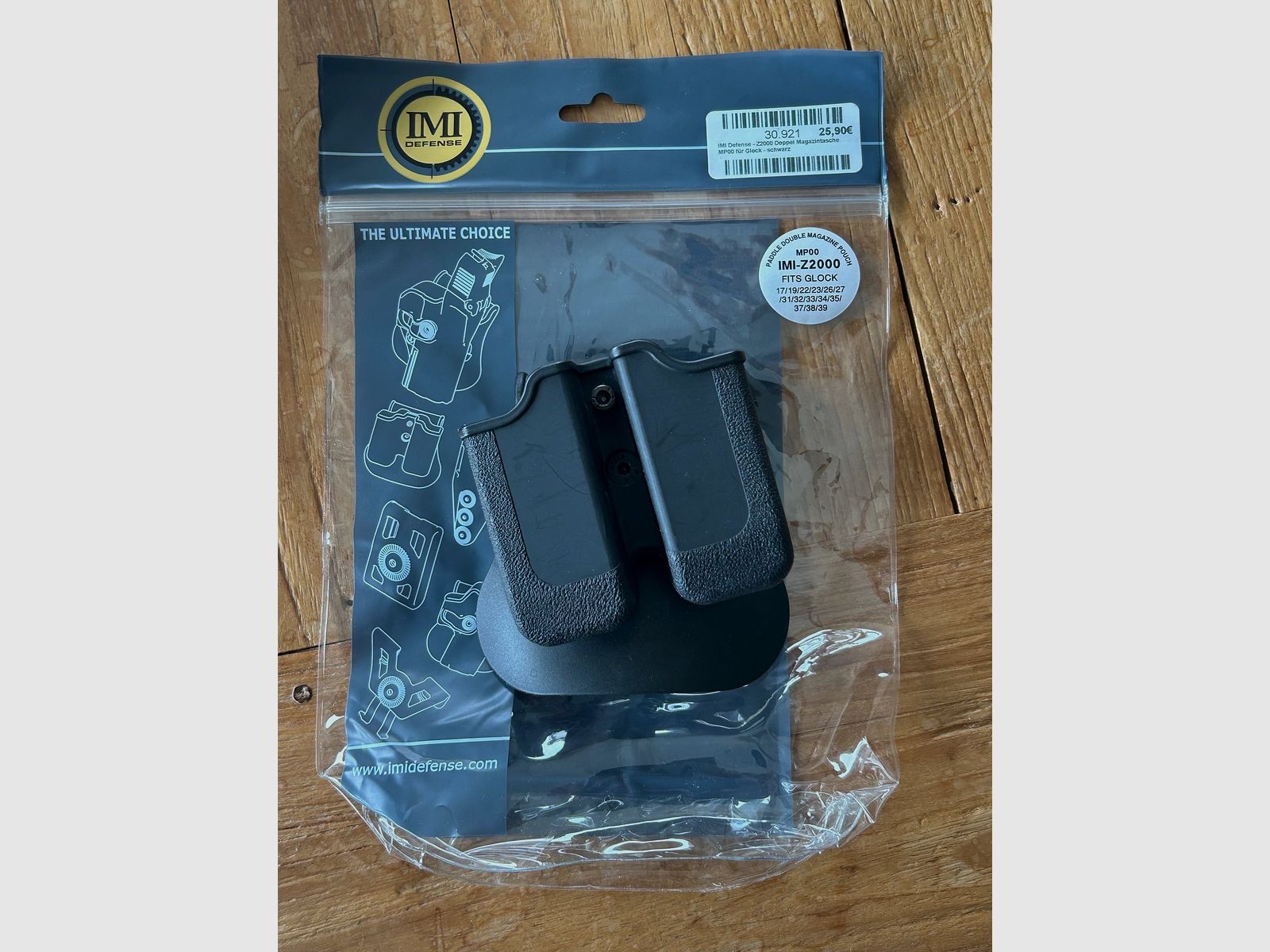 IMI- Z2000 funda de cinturón de inserción para 2 cargadores Glock 9mm incluido envío