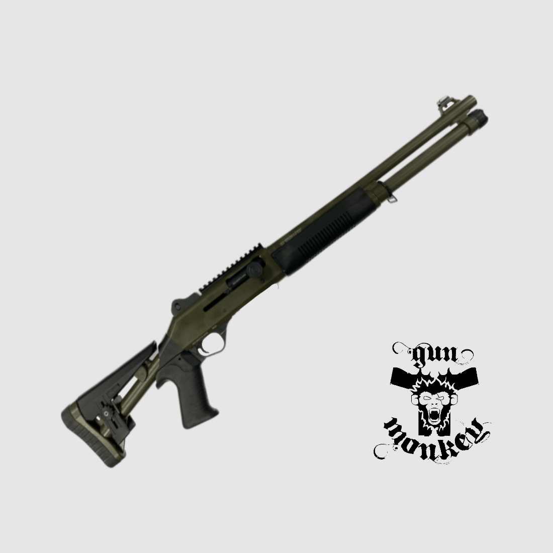 Fusil semi-automatique AKSA S4 FX-08 Tactical OD Green cal. 12/76 (Crosse télescopique), image 1 sur 3