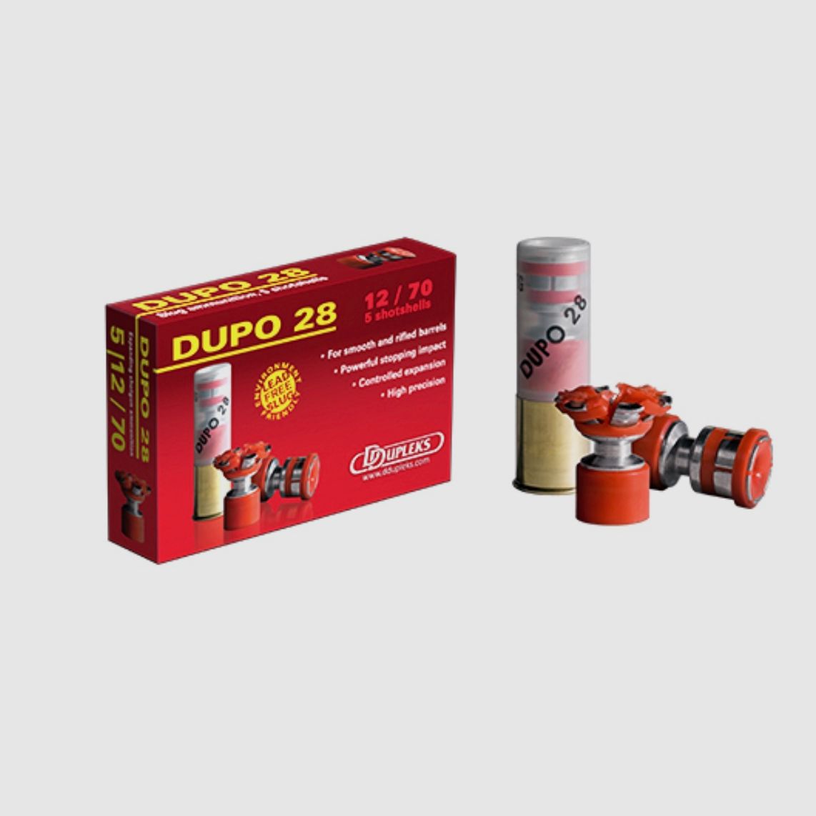 DDupleks 01-01230 Dupo 28 12/70 28g Steel Slug Flintenlaufgeschoss Bleifrei 5 Stk.
