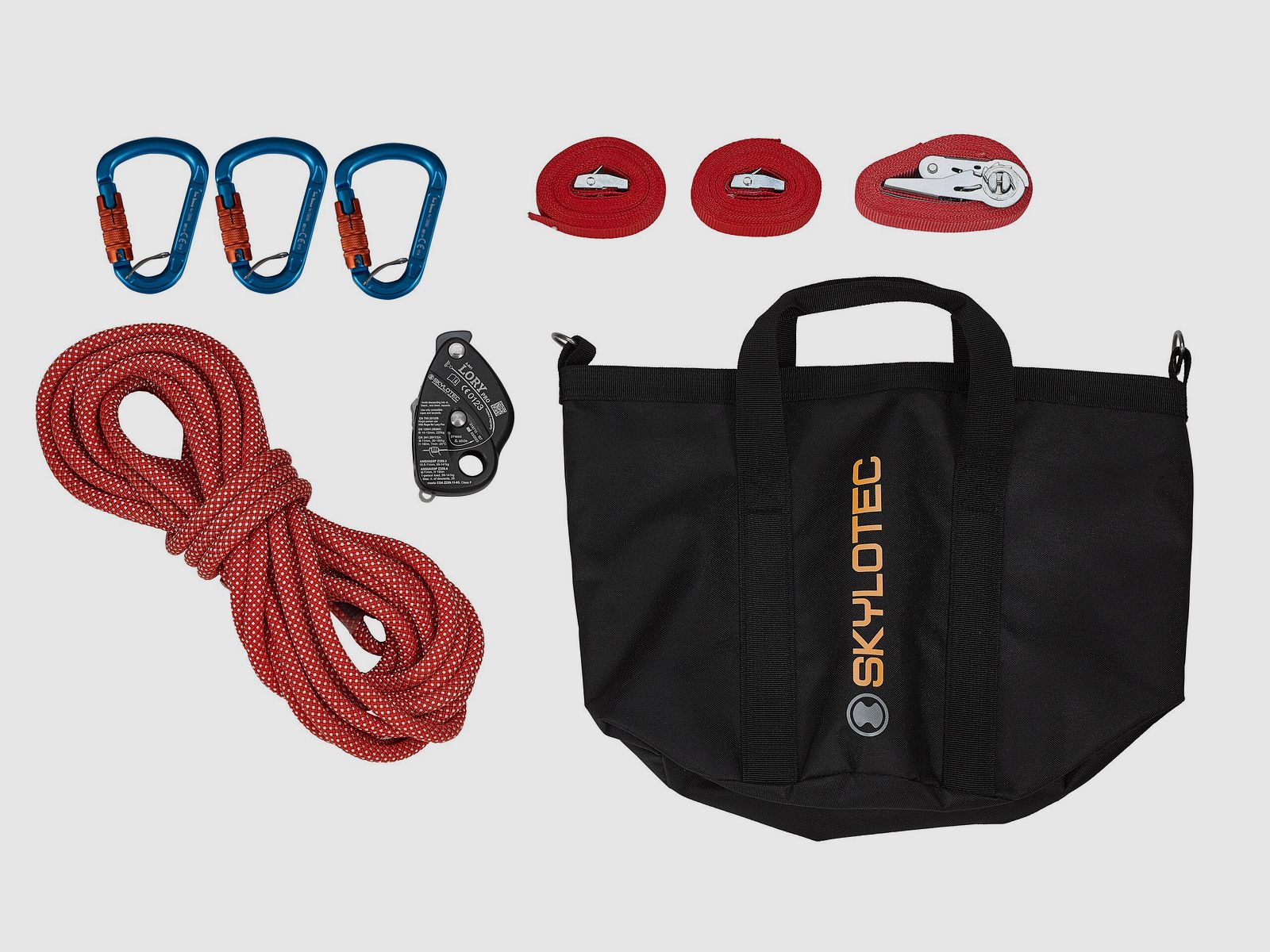 Safety set for climbing seats