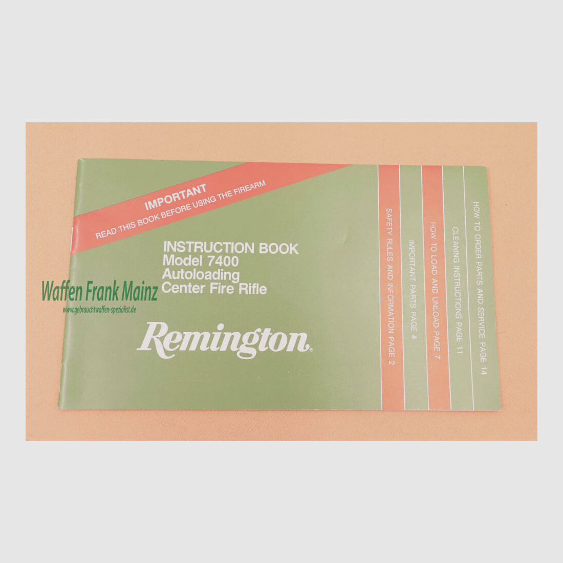 Remington - USA Bedienungsanleitung Mod.7400