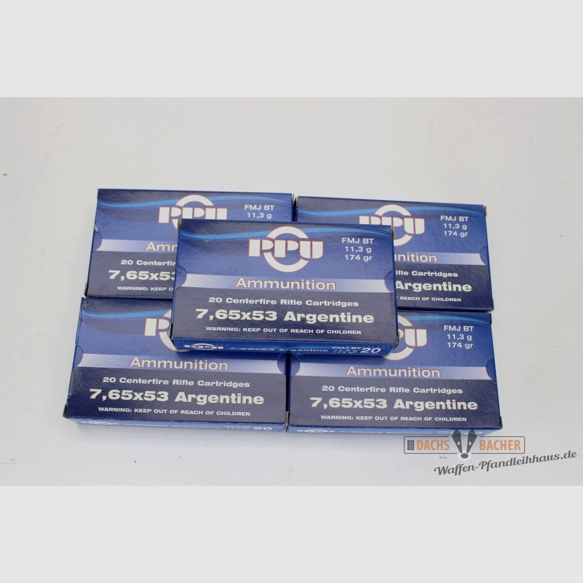 PPU Privi Partizan 7,65x53 Argentine 11,3g/174gr FMJ BT 20 Schuß