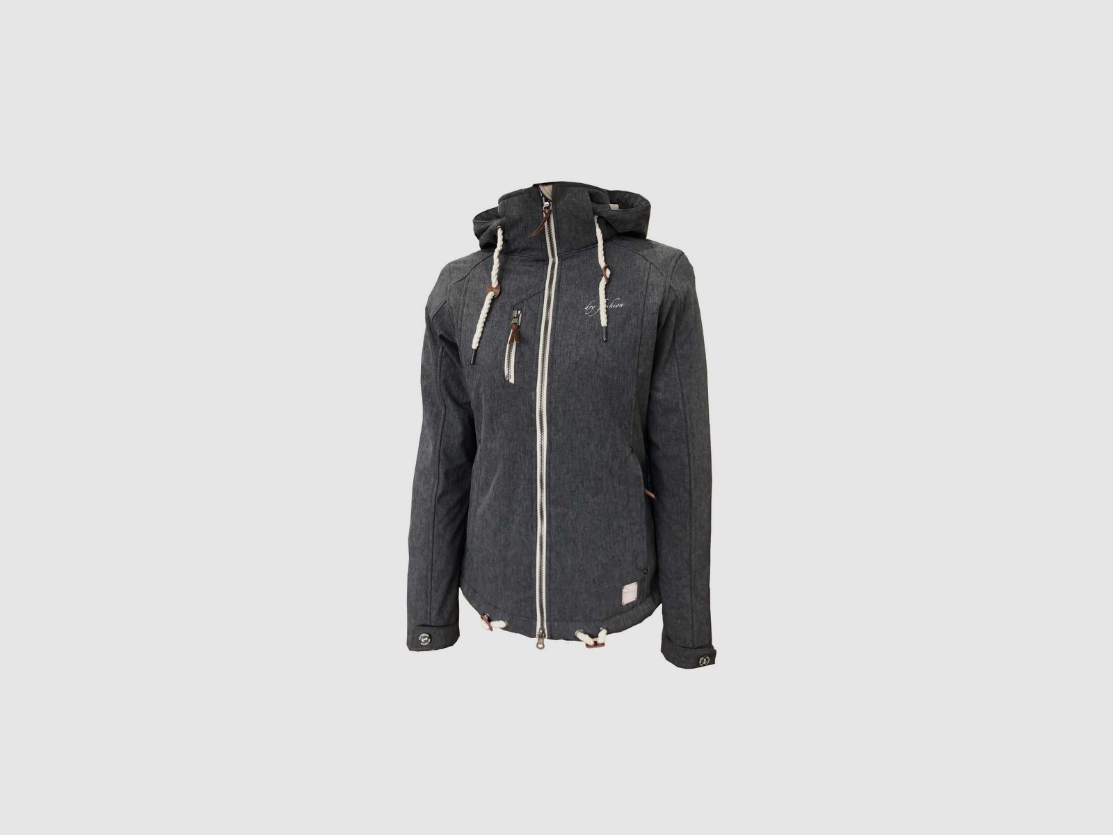 DRY FASHION - Damen Softshell-Mantel Dagebüll Grau