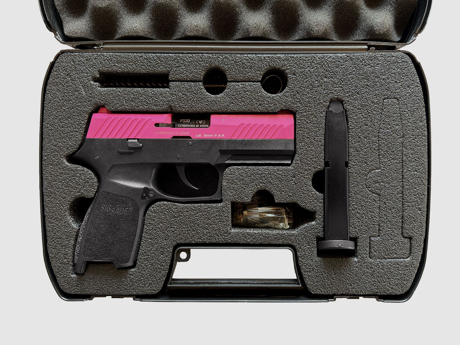 Sig Sauer P320 Schreckschuss Pistole 9mm P.A.K. Pink - Neuwertig