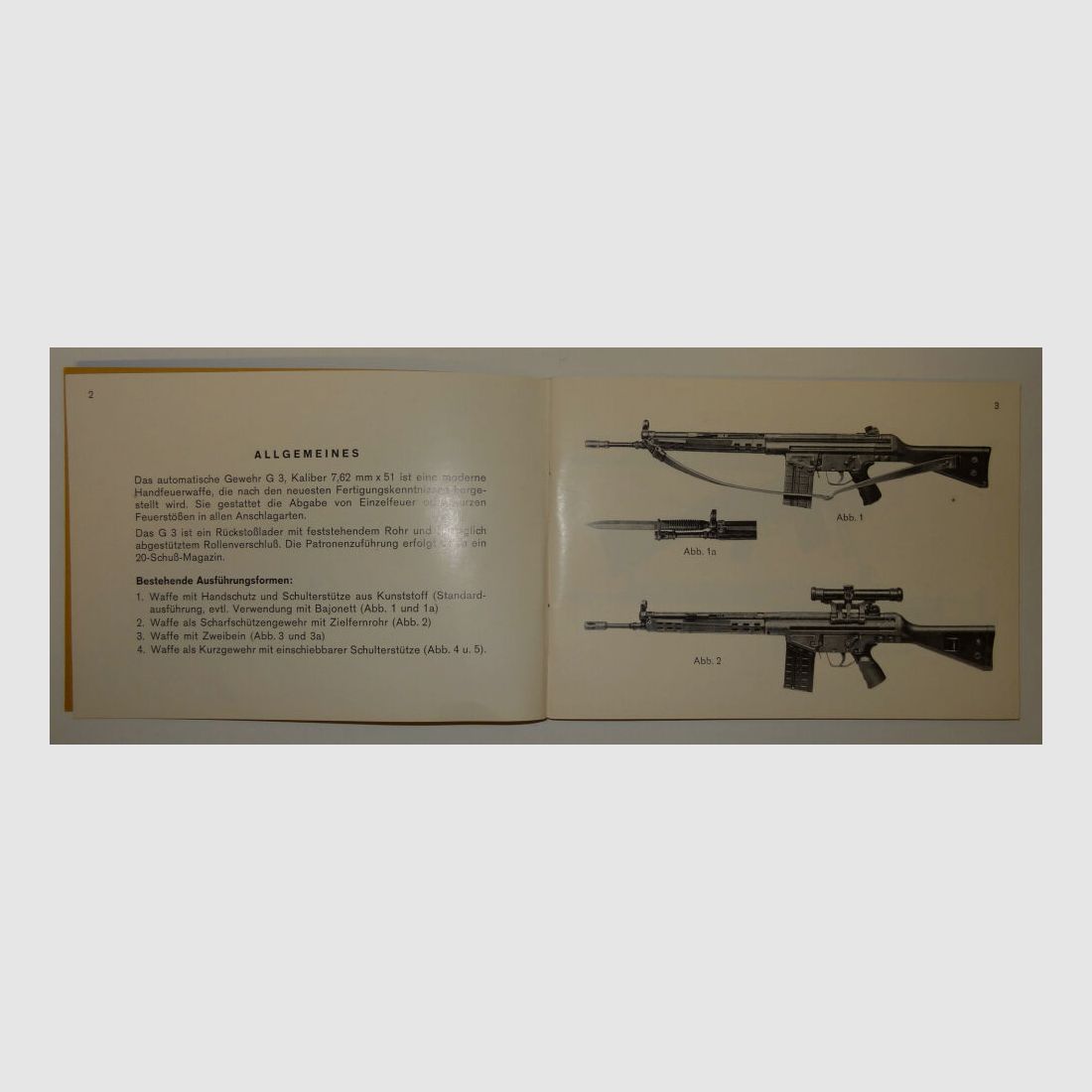 Heckler & Koch Bedienungsanleitung / Handbuch Heckler und Koch HKG3