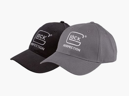 GLOCK Schildmütze Low Crown „Perfection“ – Grau – One Size (verstellbar)