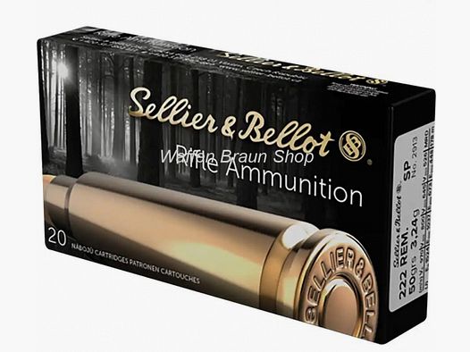 S+B .222Rem.SP weight 50grs. 20St
