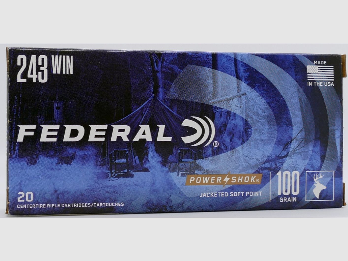 Federal .243 Win. Power-Shok 6.5g/100gr. Rifle Cartridges
