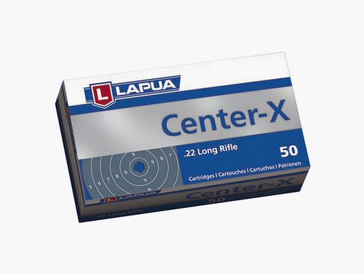 Lapua Center-X .22 LR 40GR LRN 50 cartouches