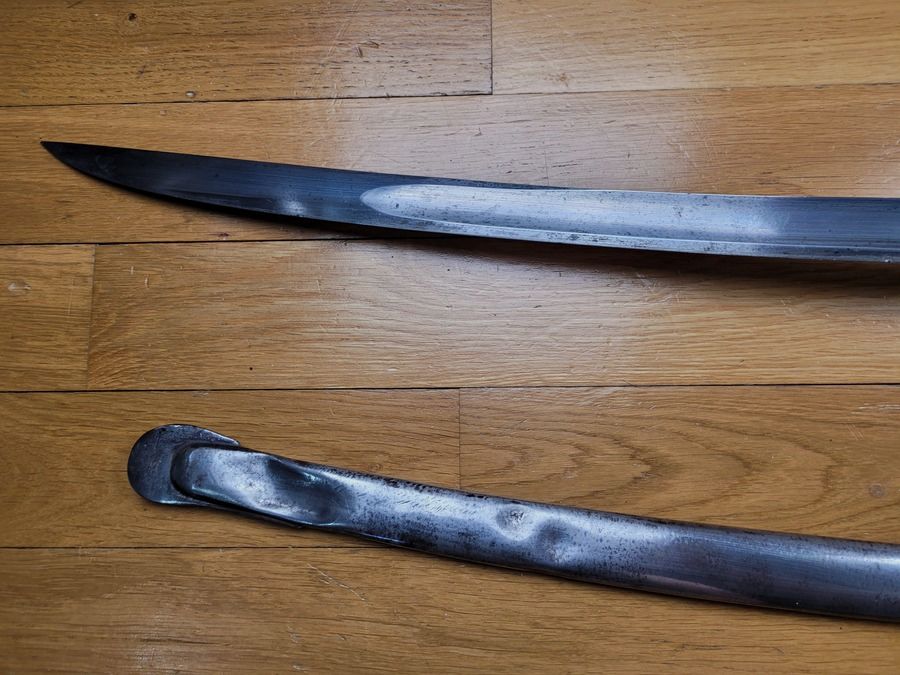 Säbel Offizier der leichten Kavallerie Mod. 1822 unmodifiziert 1882 Klingenthal 1831 – 9. Jäger zu Pferd Futteral der Vorschrift 1822 – TBE, Bild 15 von 27