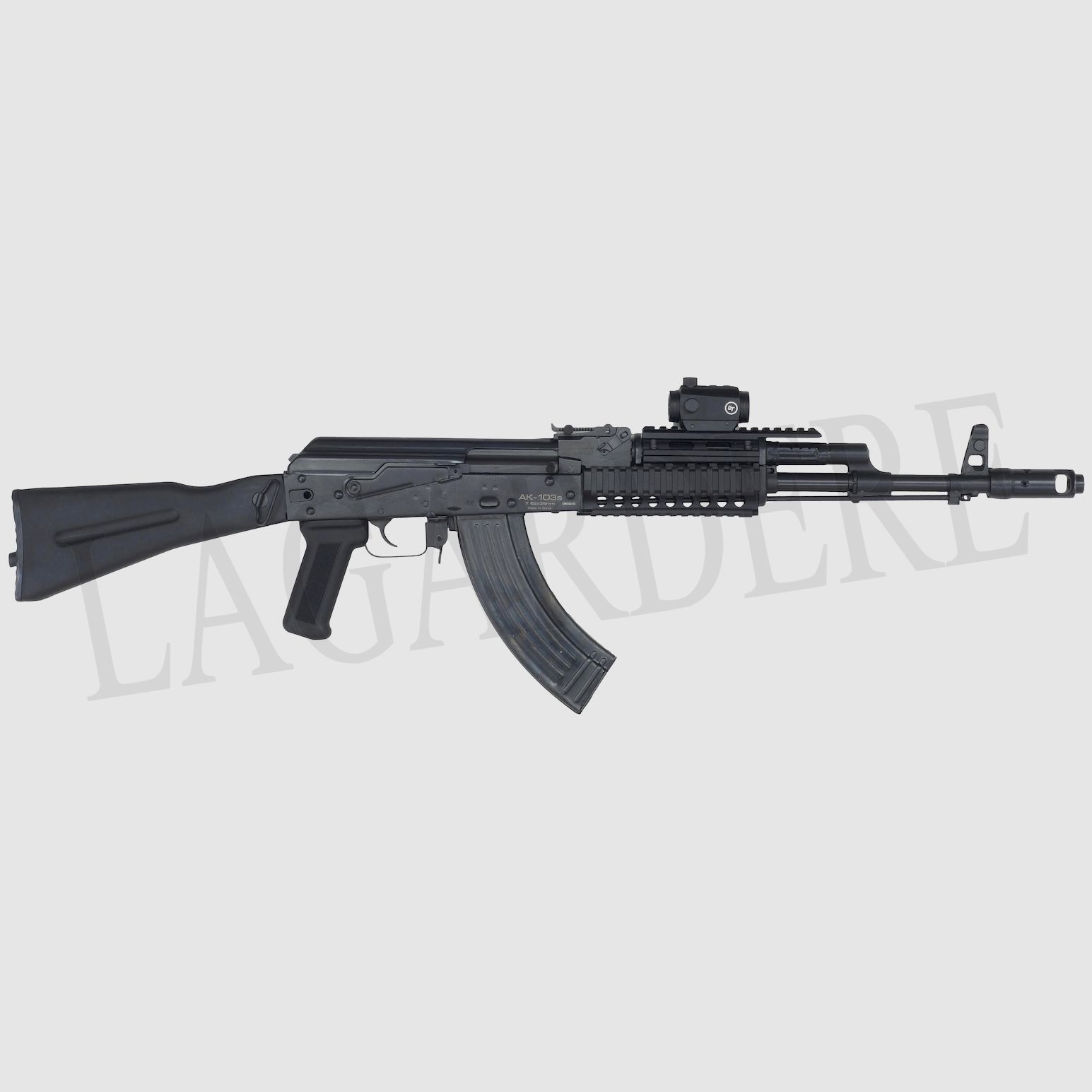 SDM AK 103T 4-RAIL MET CRIMSON CTS-25 (SEMI-AUTOMATISCH AANVALGEWEER)