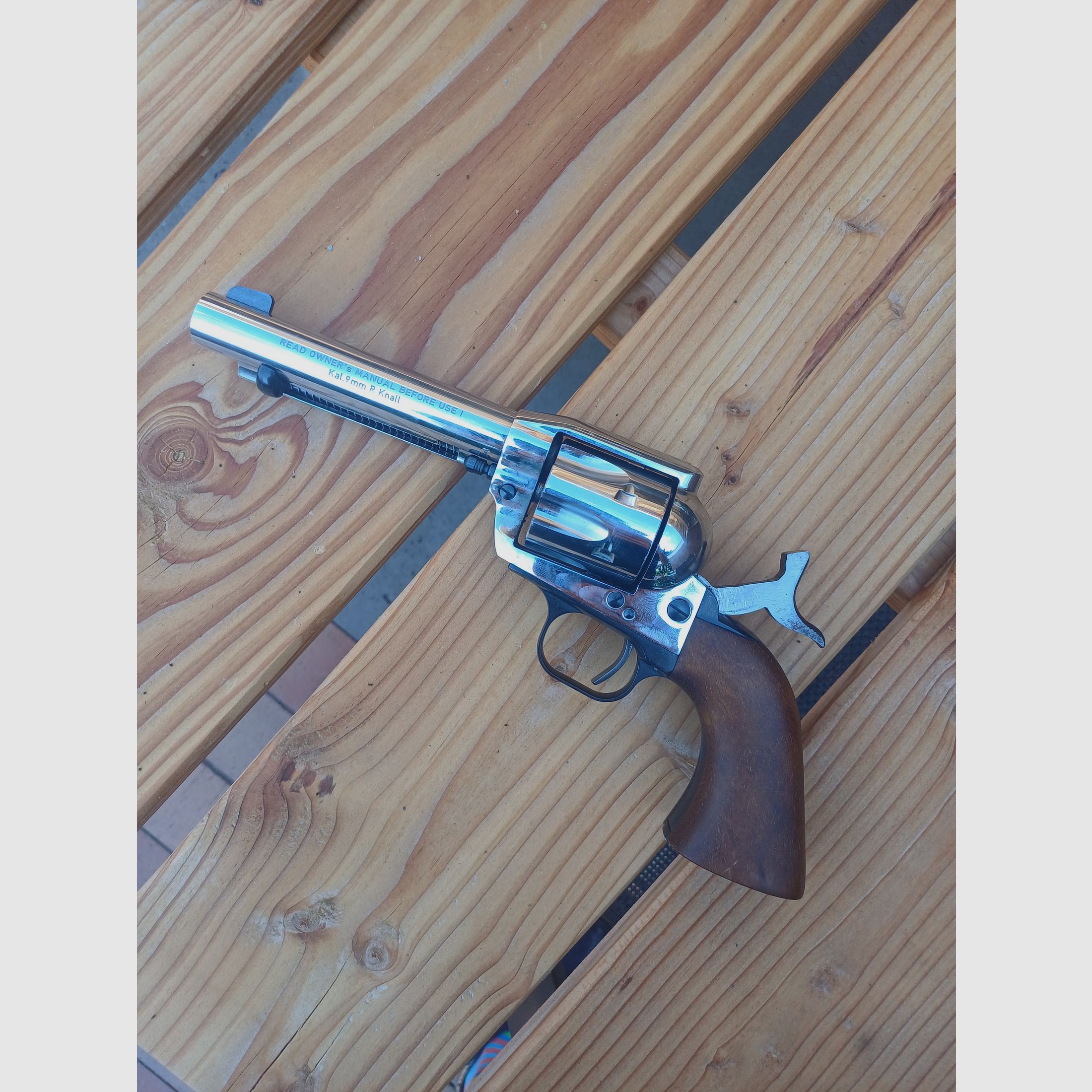 Weihrauch Western Single Action Revolver 9mm Knall Chrom