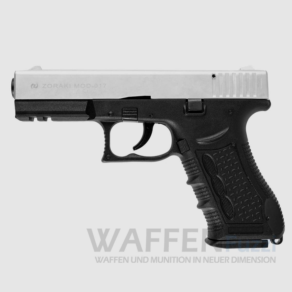 Zoraki 917 Matt-Chrom Pistola a Salve Calibro 9mm
