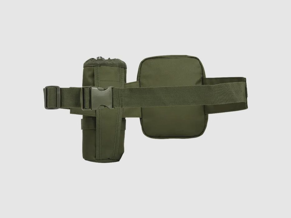 Brandit Taillengürtel "Allround" mit Tasche + Flaschenhalter - Oliv